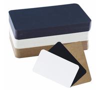 180 Tarjetas de Papel Kraft en Blanco (9 x 5,2 cm) - Tarjetas de Notas en Negro, Blanco y MarróN - para Manualidades, Escuela, Oficina y Aprendizaje de Vocabulario, Cartas de Vocabulario en Blanco