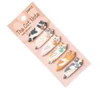 180 Uds. Marcador De Página Grabable Con Notas Adhesivas De Gatito De Dibujos Animados Pestañas De Página De 15x45mm Marcadores Para Cuaderno Carpeta Planificadora Herramienta De Organización Del