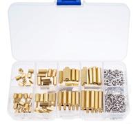 180 unids M2 5 latón hexagonal espaciador separador tornillo tuerca kit para equipos electrónicos, dispositivos de oficina y herramientas de comunicación
