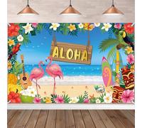 180 x 110 cm Aloha Fondo Pancarta, Fiesta Hawaiana Decoracion, Photocall Hawaiano Grande Tela Pancarta, Decoracion Fiesta Verano, Fiesta Ibicenca Decoracion, Banner para Fiesta Luau