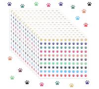 1800uds Pegatinas de Huellas de Perro, Resistentes al Agua Paw Stickers Mini para Perros y Cachorros Brillantes para Planificadores de Estudiantes Guarderías Aulas Recompensas para Profesores
