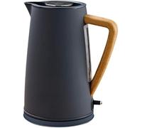 1800W Hervidor eléctrico de acero inoxidable con mango de plástico de madera 1.7L #304 Agua de calefacción SS de grado alimenticio en 5 minutos, hogar, blanco, blanco, hogar, oficina, al aire libre