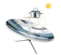 1800W Solar Cooker, 59 pulgadas parroquia plegable parabilla, horno de metal portátil para senderismo. Cocina libre de humo con calor rápido hasta 1000oC. Estufa ideal para patio trasero y aventuras.
