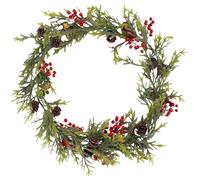 180cm Artificial Pine Vine Christmas Garland, Green Vines with Berries for Indoor Holiday Decor, Ideal for Wall, Ceiling, Window and Party Settings