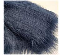 180cm x 50cm Tela Pelo Parche Tela de Piel Sintética Peluda Cubierta de Silla Artesanal de Piel Adorno de Navidad Barba de Gnomo Precortada (Color : Blue5)