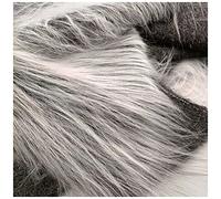 180cm x 50cm Tela Pelo Parche Tela de Piel Sintética Peluda Cubierta de Silla Artesanal de Piel Adorno de Navidad Barba de Gnomo Precortada (Color : Gray3)