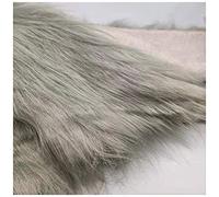 180cm x 50cm Tela Pelo Parche Tela de Piel Sintética Peluda Cubierta de Silla Artesanal de Piel Adorno de Navidad Barba de Gnomo Precortada (Color : Gray2)