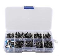 180pcs 10 Valores para Mini Momentáneo Táctil Pulsador Interruptor Colección para Varias Aplicaciones Electrónicas de Reparación