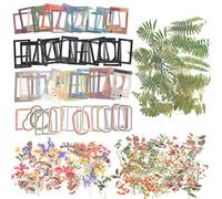 180Pcs Pegatinas Scrapbooking Vintage Stickers Bullet Journal Flores y Plantas para Álbumes de Recortes kit Aesthetic Material de Scrapbooking Manualidades Decoración Calendarios Tarjetas Regalo