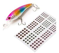 183 pcs Fish Eyes for Lures Making Fishing Lure Eye Assortment Realistic DIY Sticky Jigs Crafts for Hooks Baits Fly Tying Materials (12.5 * 8CM)