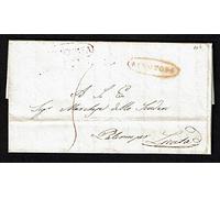 1840 Prefilatélica de Noto a Licata Via Siracusa Palermo