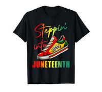 1865 Juneteenth Youth Shoes Stepin' Like My Ancestors Camiseta
