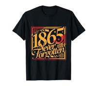 1865 Nunca Olvidado Diseño Tipográfico Vintage Camiseta