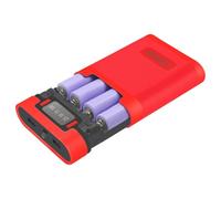 18650 - Caja de carga de batería de 4 celdas, capacidad de carga rápida, soporta puertos de salida de doble entrada, pantalla LED, textura ABS, caja de almacenamiento de batería