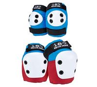 187 Killer Combo Pack - Juego de rodilleras y coderas, color rojo, blanco y azul