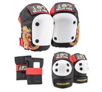 187 KILLER PADS Juego de Seis Almohadillas, Coderas, Rodilleras y muñequeras - Ideal para Patinaje, Patinaje sobre Ruedas y Patinaje en línea