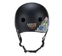 187 Killer Pads Lizzie Armanto - Casco Certificado para Patinaje/BMX, Color Negro Floral (54-58 cm, S/M)