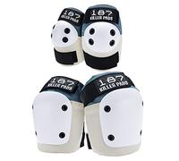 187 KILLER PADS Paquete combinado de rodilleras, coderas, azul piedra, pequeño/mediano