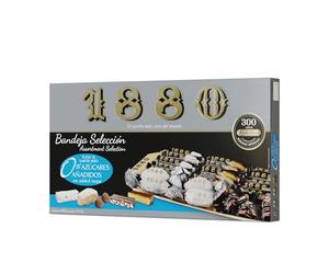 1880 Bandeja Selección de Especialidades, Sin Azúcares Añadidos, 400 g | Dulces artesanales, turrones y chocolates variados, hecho en España, ideal para regalar y compartir, dulce navideño