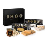 1880 - Cesta de Navidad, Pack Clásico Turrón Blando de Jijona 250g + Turrón Duro de Alicante 250g, Calidad Suprema, Típico Dulce Navideño, Receta Artesanal, Turrón Tradicional Almendra, 500 Gramos