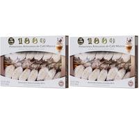 1880 - Polvorones Artesanos de Café Mocca 310 g, Receta Artesanal con 28% de Almendra Seleccionada y Café Mocca, Envase Individual, Textura Suave, Típico Dulce Navideño (Paquete de 2)