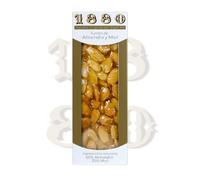 1880 - Turrón Artesano de Repelada y Miel de Origen Nacional, Textura Crujiente, Calidad Suprema Típico Dulce Navideño Receta del S Xv., Turrón Tradicional Sin Gluten, Almendra, 200 Gramos