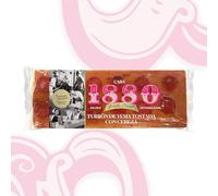 1880 - Turrón de Yema Tostada con Cereza "Rilsan"300g, Tableta con Almendras Seleccionadas, Textura Cremosa, Calidad Suprema, Turrón clásico, Artesanal, Receta Tradicional, Regalo Navideño