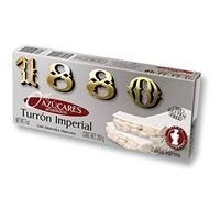 1880 - Turrón Imperial Sin Azúcares Añadidos, Textura Crujiente, Calidad Suprema Tableta Pre-Cortada En Porciones 0% Azucar Añadido, Turrón Tradicional Sin Gluten, Almendra, 200 Gramos