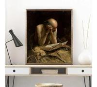 1881 Franz Ejsmond El anacoreta Impresiones sobre lienzo Pintura Wll Art Decor Póster Imagen para decoración de sala de estar 50x75CM Sin marco