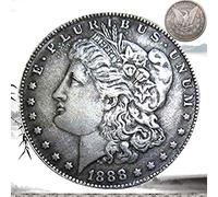 1888 Moneda antigua de un dólar - monedas antiguas estadounidenses - sin circulación de los Estados Unidos Morgan dólar