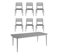 1898 Mesa Marsala 208x100 cm + silla Messina 6-pack. Taupe