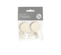 1898 Protector de suelo Prepare Blanco. 37mm plástico+F6537 fieltro tubo. 4 unidades