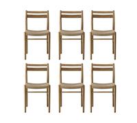1898 Silla de comedor Fridhem. Roble lacado-trenzado natural. pack de 6