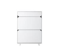 1898 Zapatero Vidja Lacado blanco. 2 compartimentos+1 låda