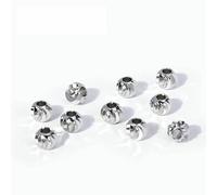 18K vergulde afstandskraal voor het maken van sieraden, 2,5-6 mm kralenscheiders, decoratieve kralen voor armbanden, doe-het-zelfaccessoires - Rhodium Plated_a-3.0mM-100 stuks