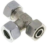 18L Acero Galvanizado En Zinc Conector En Ángulo Recto T De Corte Con Giratorio 315 Bar Ajustable ISO 8434-1
