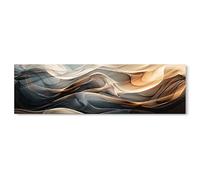 18meng Art Cuadros Abstractos en Lienzo 150x50 cm 1 Pieza Vintage XXL Imágenes en Lienzo Cuadro de Pared Decoración de Pared en Oro Negro Arte Impreso en Lienzo para el Salón Sin Marco