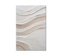 18meng Art Cuadros decorativos de clasicismo sobre lienzo, 200 x 100 cm, grande, XXL, beige, blanco, simplicidad, lienzo para salón, dormitorio, decoración, impresión artística, decoración de pared