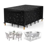 18meng Art Cubierta para muebles de jardín, resistente al invierno, 140 x 80 x 85 cm, color negro, tela Oxford 420D, resistente al viento, resistente a los rayos UV, funda protectora para muebles de
