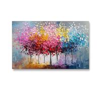18meng Art Lienzo de árbol colorido, 140 x 80 cm, cuadros de pared grandes, para salón, abstracto, árbol de la vida, moderno, estético, decoración de pared, impresión artística para dormitorio, póster