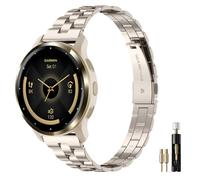18mm Metal Armband für Garmin Venu 3S/Venu 4 41mm/Vivoactive 4S/Venu 2S, Metallarmband Edelstahl Armbands für Vivomove 3S/Forerunner 255S/265S Damen &Herren, Mittelgroße, Nailon, Sin piedra preciosa