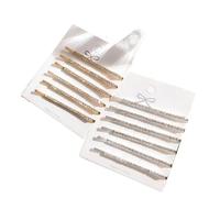 18pc Fashion Rhinestone Hair Clips Gold/Silver Simple Hairpins Accessories For Women Shiny Hairgrips Jewelry(18Pcs Gold)