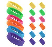 18pcs Diademas Deportivas Cintas Sudor Y Muñequeras Sudor,Muñequeras Deportivas Para Hombres Y Mujeres Yoga Fitness Correr Ciclismo Muñequera Tenis Padel