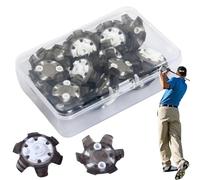 18Pcs Golf Shoe Spikes Replacement Set Anti Slip TPU Golf Cleats Screw In Soft Studs Shock Absorption Quick Twist Replaceable Ģolf Shoe Studs Kit With Storage Box Easy Install Durable Outdoor Sports A