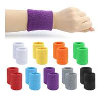 18Pcs Muñequeras Para El Sudor,coloridas Muñecas,bandas Elásticas Absorbentes Para El Sudor,para Tenis, Gimnasia, Fútbol, Baloncesto, Carrera A Pie