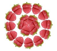 18pcs Strawberry Hair Rollers, Strawberry Rollers for Hair, Overnight Soft Sponge Foam Styling Tools for Women Girls, No Heat Sleep Curling Set Travel Friendly