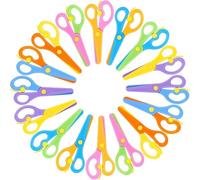 18PCS Tijeras Manualidades para Niños, Tijeras Entrenamiento Preescolar, DiseñO de Arte DIY, Diseño Antipellizcos, Desarrollo de la Coordinación Ojo-Mano