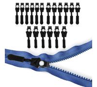 18Piezas Kit de Cremallera Reparación 3 Tamaños Extraíble Zipper Repair Kit Repuesto de Cremallera Deslizante Cierre Instantáneo Universal Kit de Reparación Instantánea Reusable for Bags Jackets Tents