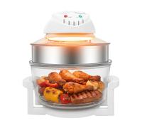 18qt horno de la freidora de aire de vidrio, 360 cocina de halógeno de aire caliente, control de temperatura ajustable, gran capacidad para comidas de la familia, diseño fácil de limpiar, electrodomés
