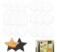 18tableros de lona magnéticos para pintar, mini lienzos de pintura lienzos pequeños magnéticos para herramientas de pintura, adecuados para decoración de refrigeradores mini magnético lienzo(6 formas)